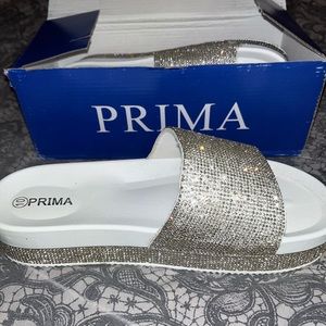 Glitter Platform Slides